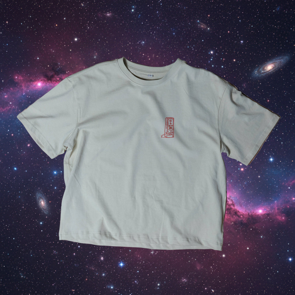 VADO A RAZZO T-SHIRT BOXY FIT COLOR SABBIA