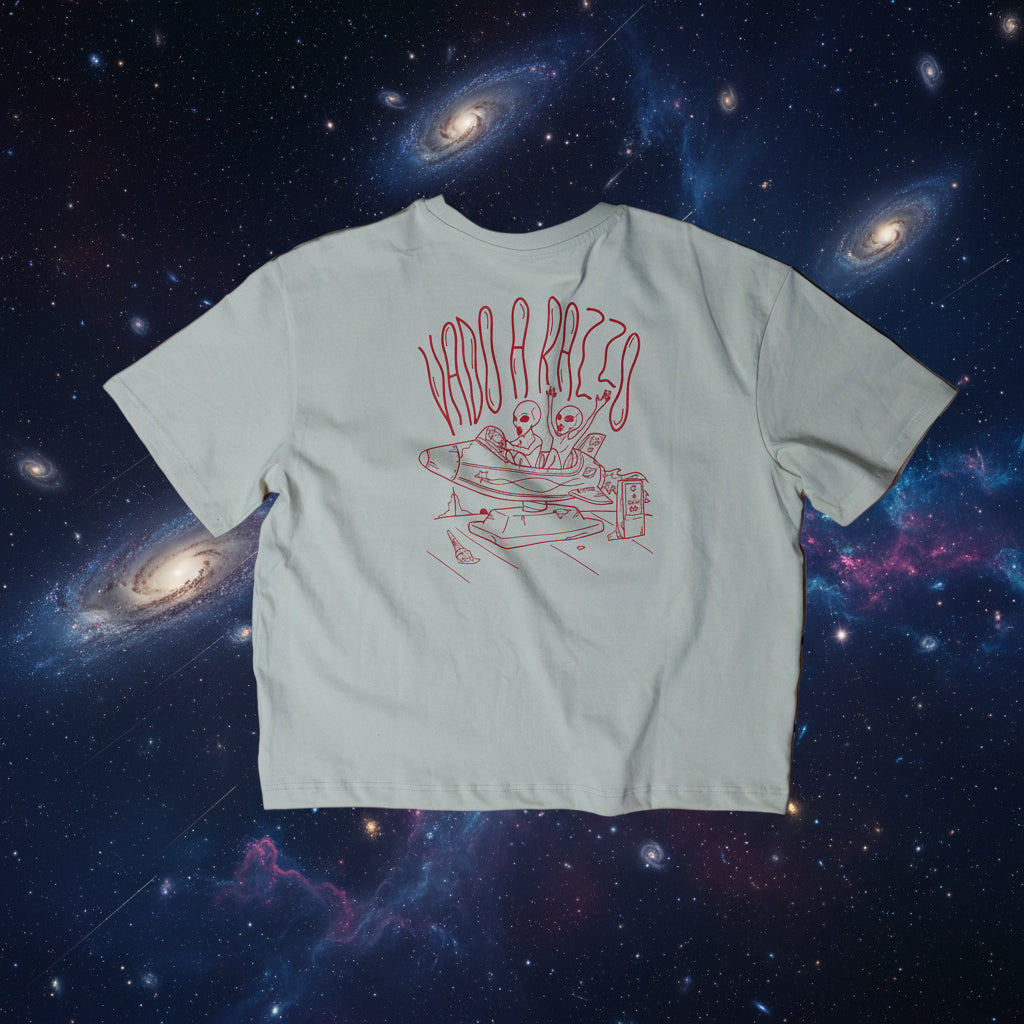 VADO A RAZZO T-SHIRT BOXY FIT COLOR SABBIA